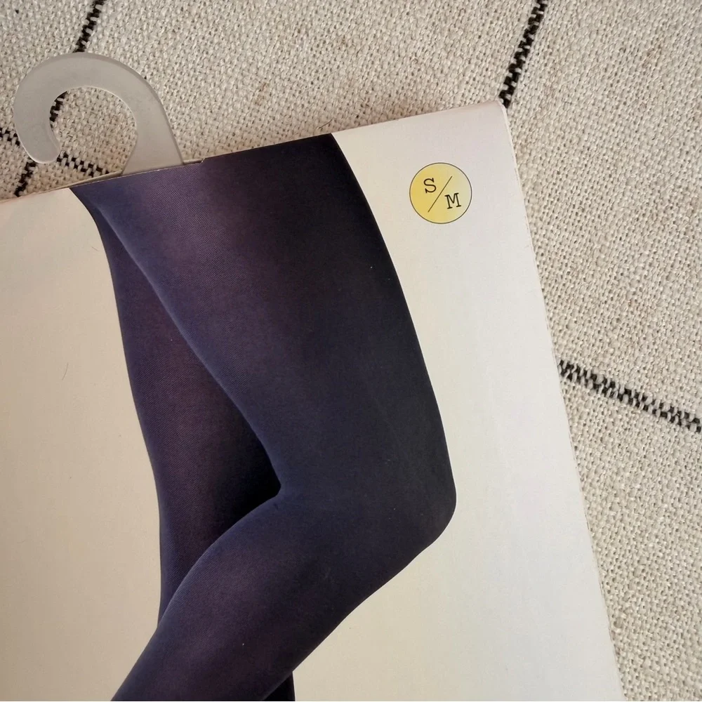 A New Day Women’s Navy Blue Opaque Tights Size Small / Medium NWT